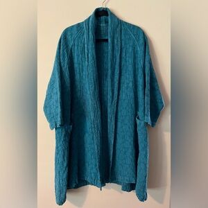 GRIZIS - TEAL LINEN - Jacket - Size M.  Fits to XL